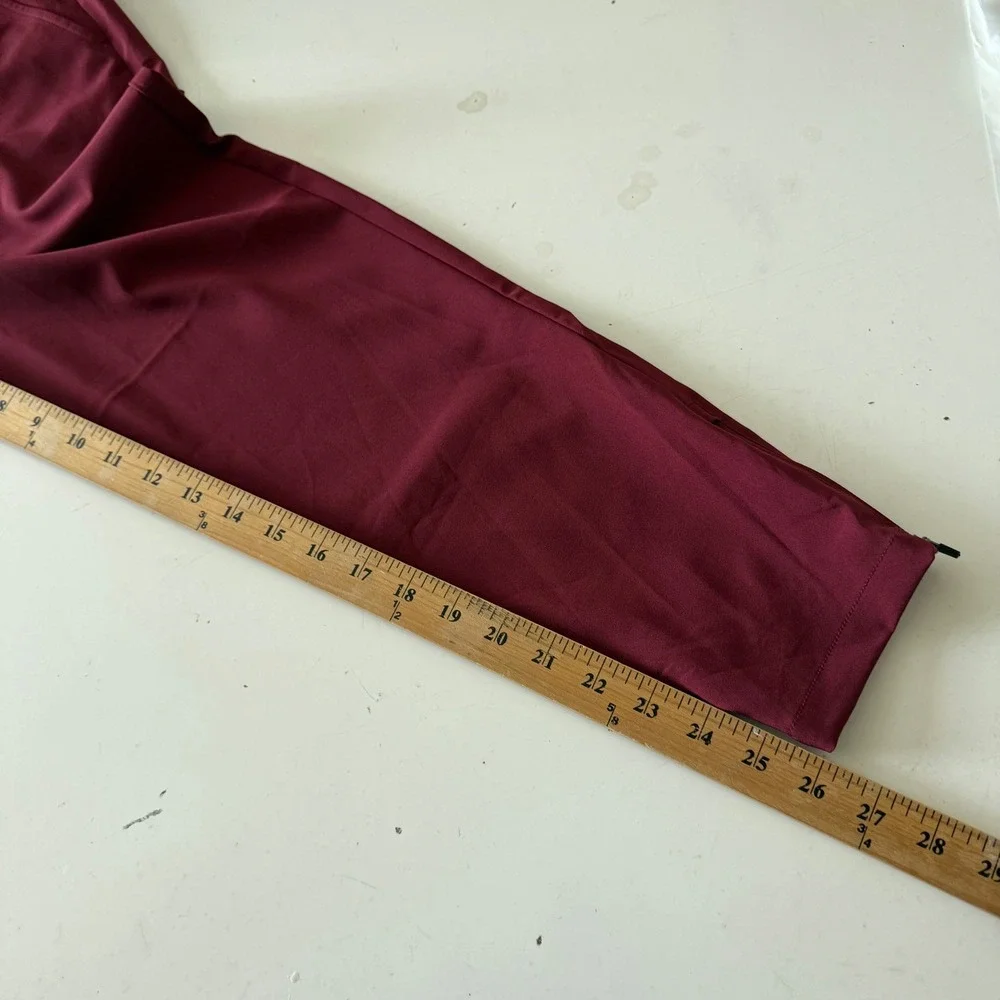 Primo Golf Joggers Mens 31 Short Burgundy Maroon Tapered Ankle Zip Performance